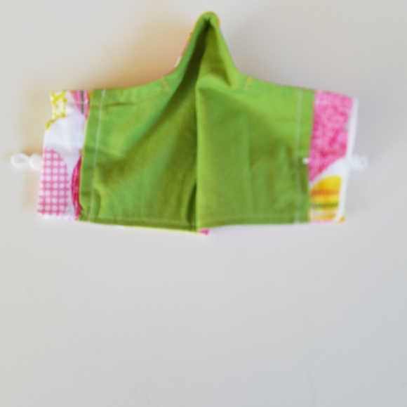 SOLD**  Hand Crafted Pastel Hearts Adult Face Mask - Picture 5 of 5
